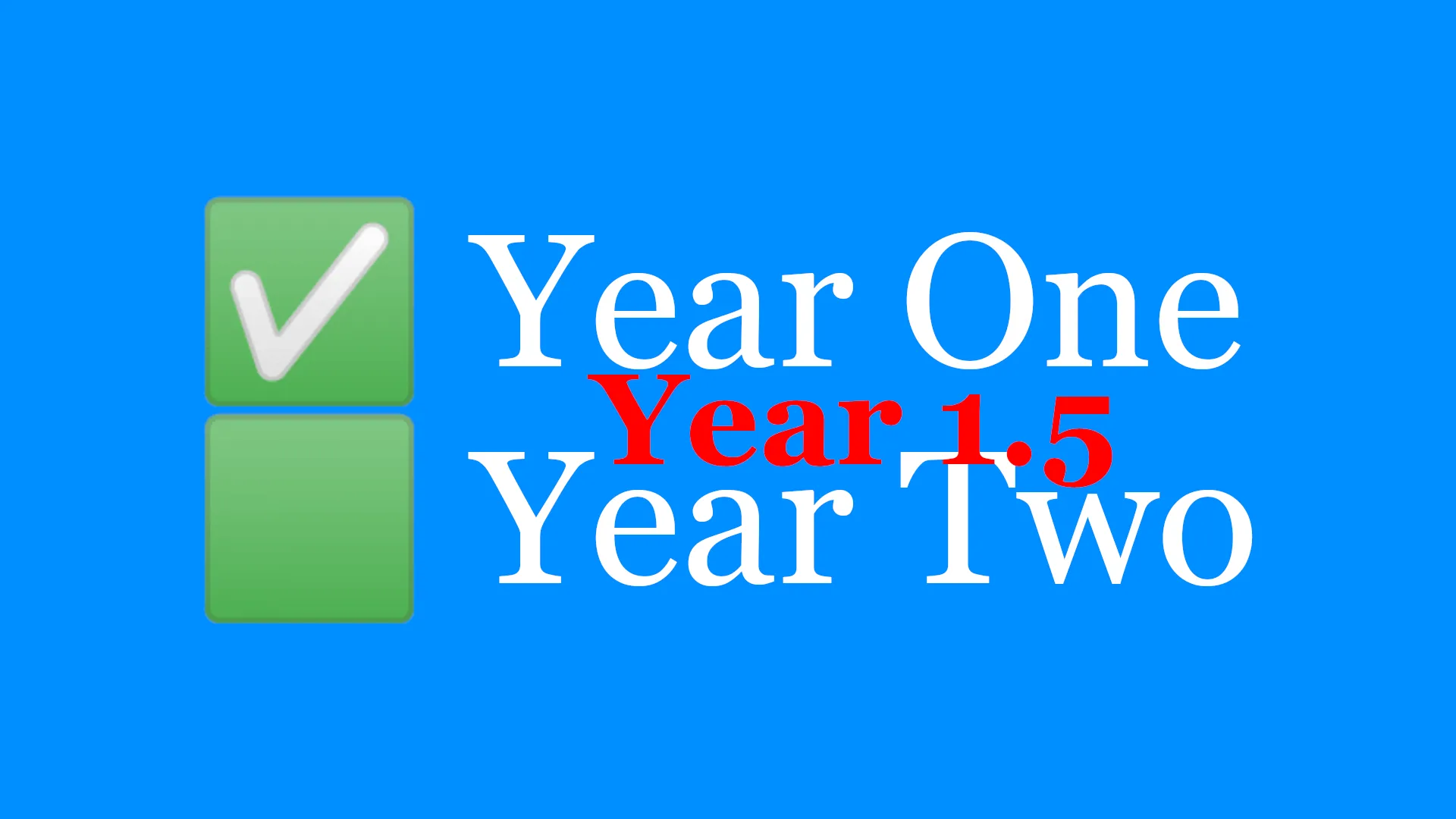 year one checked, year two unchecked, year 1.5 in the middle