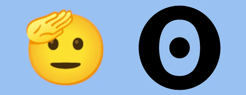 saluting emoji next to observable logo